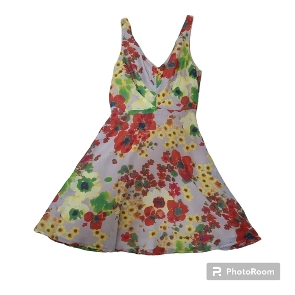 Eva Franco Sleeveless Fit and Flare Floral Mini Dress Size 4 - Picture 1 of 12